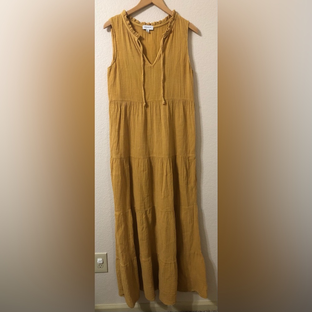 Evereve Mustard Yellow Maxi Dress